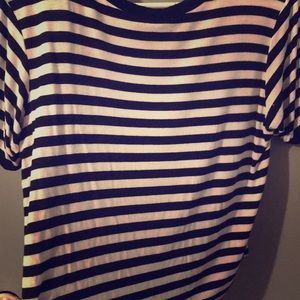 Black and White Striped Crop Top